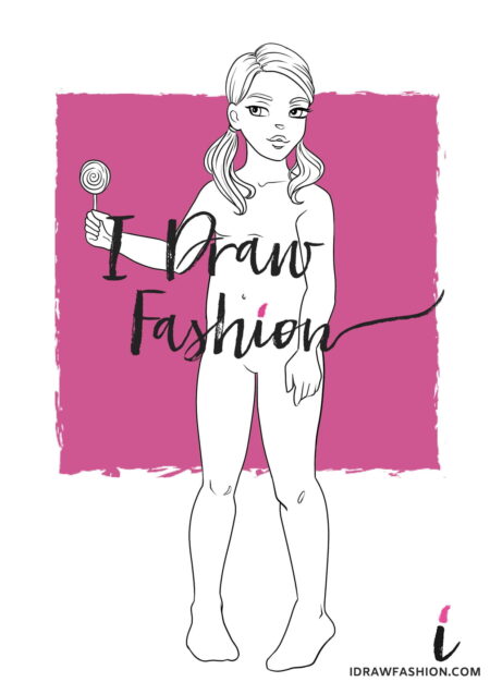 Little girl fashion template - kids children croquis