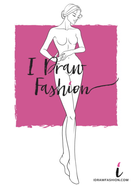 Woman Fashion Template - 9 heads figure croqui front view