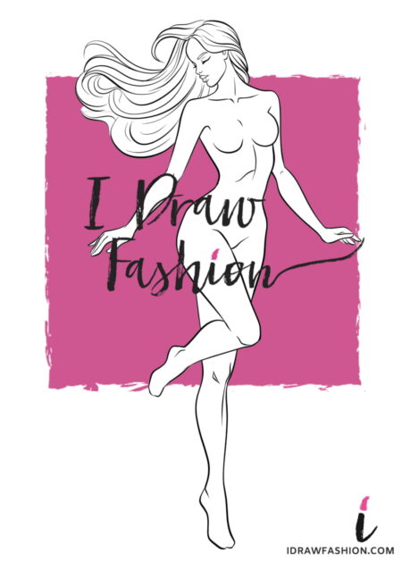 Woman Fashion Template - 9 heads figure croqui front view