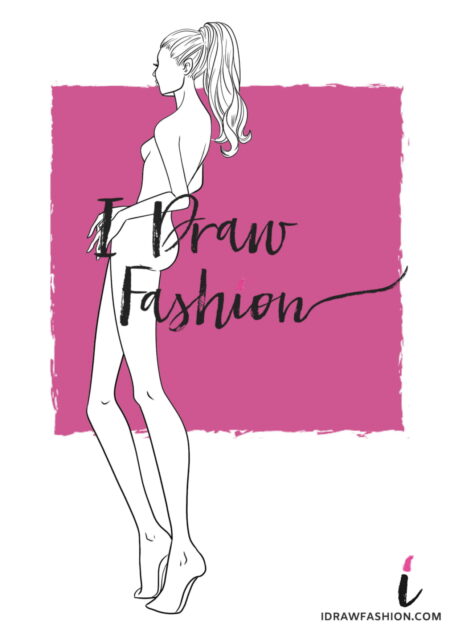 Back View Fashion Template - women croquis