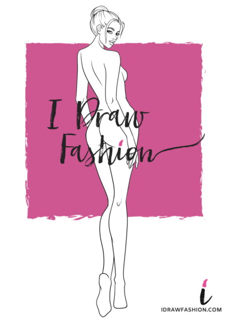 Back View Fashion Template - women croquis