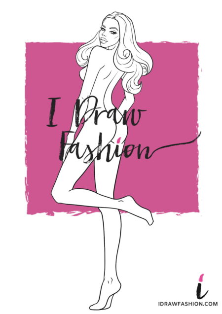 Back View Fashion Template - women croquis