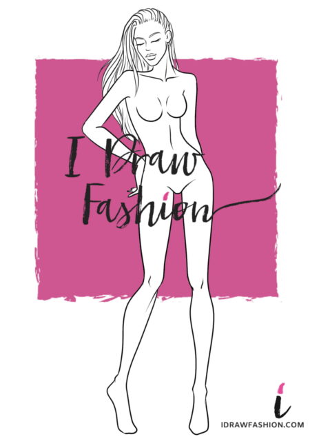 Woman Fashion Template - 9 heads figure croqui