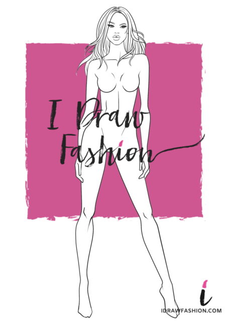 Woman fashion template - 9 heads figure croqui