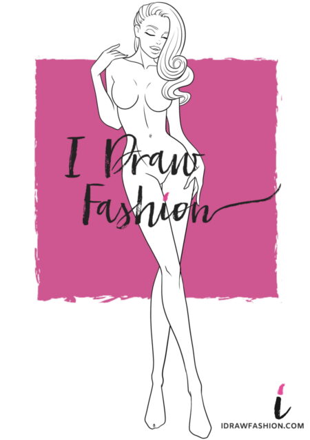 Woman fashion template - 9 heads figure croqui