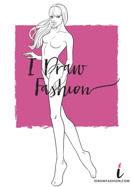 Woman Fashion Template - 9 heads figure croqui