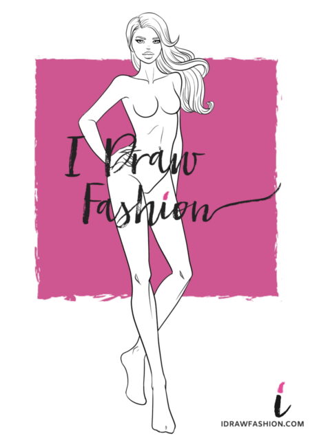 Woman Fashion Template - 9 heads figure croqui