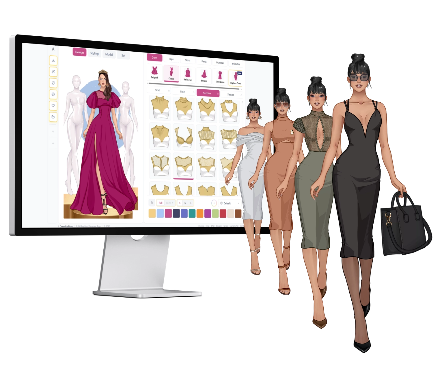 Pum! Fashion designer app for design sketches